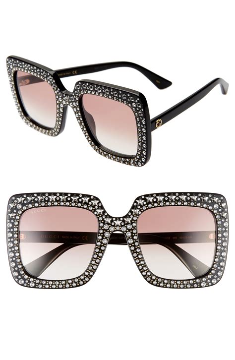 crystal gucci|gucci crystal embellished sunglasses.